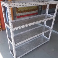 HEAVYDUTY STEEL RACK WITH SHELVES / SLOTTED ANGLE BAR RACK / METAL RACK