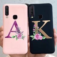 Vivo Y12 1904  Vivo Y15 Y17 1902 Y 12 Case Letter Flower Soft Silicone Protective Cover Phone Casing