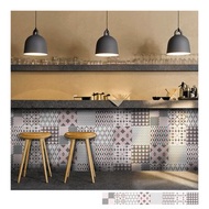 復古花磚壁貼 Q款 歐風自黏壁紙 瓷磚牆貼 磁磚貼紙 踢腳線 防水