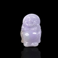 紫羅蘭翡翠佛公彌勒佛項鍊 | 天然緬甸玉翡翠A貨 | 送禮