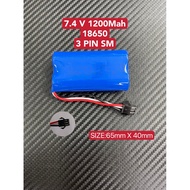 Battery 7.4v 1200Mah 3 PIN Rechargeable Battery RC Car bateri