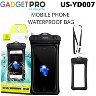 USAMS YD007 6 INCH WATERPROOF BAG - BLACK/BLUE/PINK/TRANSPARENT