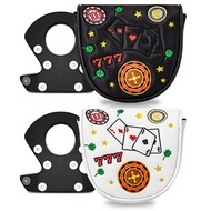 777 Dice Poker DF3 GOLF Putter Cover Club Protection Soft Cover Magnetic Closing GOLF Cap Cover