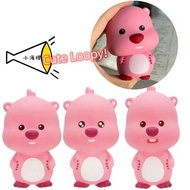 Funny Loopy Squishy Toys Cute Pink Little Beaver Children Toys Gift Loopy Ruby Pinch Slow Rebound Decompression Toys
