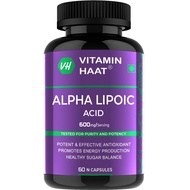 Alpha Lipoic Acid 600 mg | ALA Supplement | Supports liver detox, Healthy Skin & Immunity Antioxidan