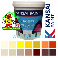 15L ( 15 LITER ) KANSAI PAINT GOODY WEATHER TOP EXTERIOR / FUNGUS & ALGAE RESISTANCE 5 Years Perform