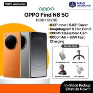 OPPO Find N6 5G Smartphone | 16GB+512GB | 6000mAH Battery | 200MP Ultra Clear Camera