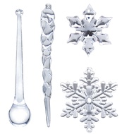 [WSU Store] Exclusive40PC Snowflake Icicle Christmas Ornaments New Year Ornaments Crystal Christmas 