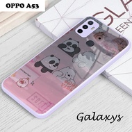 Softcase Glass Kaca Ungu/Lilac Oppo A53 - [GL94] - Case Oppo A53 - Casing Hp Oppo A53 - Case hp Oppo