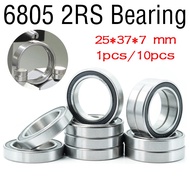 ▬▦6805 2RS Bearing 25*37*7 mm ( 10 PCS ) ABEC-1 Metric Thin Section 61805RS 6805 RS Ball Bearings 68