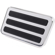 JEGS Brake Pedal Pad | Universal | Polished Billet Aluminum | Includes (3) Non-Slip Rubber Inserts |