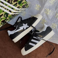 Bape x adidas Originals Superstar 80S Classic Shell Head Anti slip and Wear resistant Low Top Board 