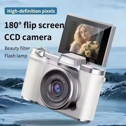 Digital Camera For Photography, 4K Vlogging Camera 180° Flip Screen 16X Digital Zoom Compact Cameras