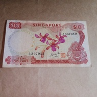 uang kuno 10 dollar Singapura tahun 1973