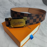 Lv Fashion Plaid Business Belt Trendy Good Quality Casual Belt AK