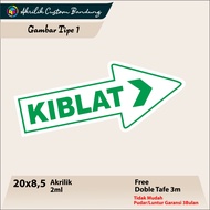 Acrylic DIRECTIONS ACRYLIC SIGN ACRYLIC SIGN DIRECTION KIBLAT SIGN