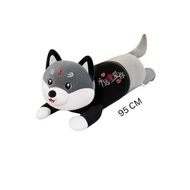 Gratis Ongkir Boneka Guling Jumbo Fox Lying Serigala Rebah 95Cm Bahan Plush Hadiah Ulang Tahun Lucu