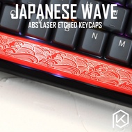 Mechanical keyboard personality translucent keycaps red and black big keys Japanese wave wave space 