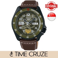 [Time Cruze] Seiko 5 Sports SRPF21  Street Fighter Guile Limited Edition Automatic 100M Brown Men Watch SRPF21K1 SRPF21K