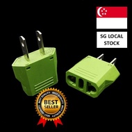 [SG FREE 🚚]US/EU/AU Power Plug Adapter European Socket EU To US 2 Flat Plug Adapter Electric Charger