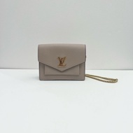 LV my lock me灰褐色牛皮迷你鏈包