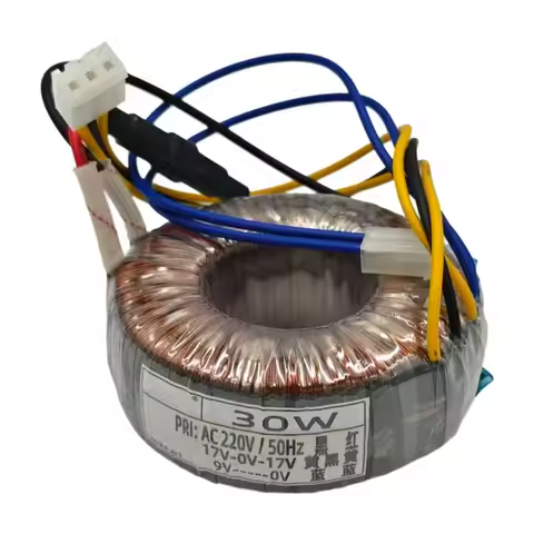 1pc 30W 30VA Toroidal Transformer 220V 50Hz Input 17V-0-17V 9V Output Amplifier Audio X-5 Preamp