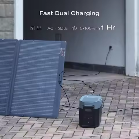 ORIGINAL NEW EcoFlow DELTA 2 Max + 220W Portable Solar Panel