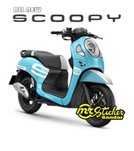 Decal Sticker Scoopy full body New Fi Baru 2021 PRESTIGE Biru Muda kuning pink abu merah