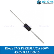 Set of 5 TVS Diode 600W VR 43.6V 8.7A P6KE51CA P6KE51A - DO-15 pin