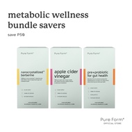 Pure Form Berberine + Apple Cider Vinegar + Pre+Probiotic for Gut Health | Metabolic Wellness Probio