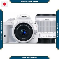【Excellent】 Canon EOS Kiss X7 (White) Digital SLR Camera with Double Lens Kit 2: EF-S 18-55mm f/3.5-