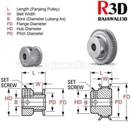 Up Gt2 Timing Pulley 36 Teeth Bore 10Mm Belt 10Mm