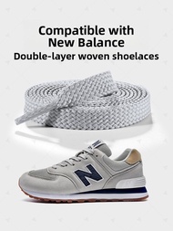 ZUYINBULUO | Mens Womens Gray Black Flat Shoelaces for New Balance 2002r 990v6 v5v3
