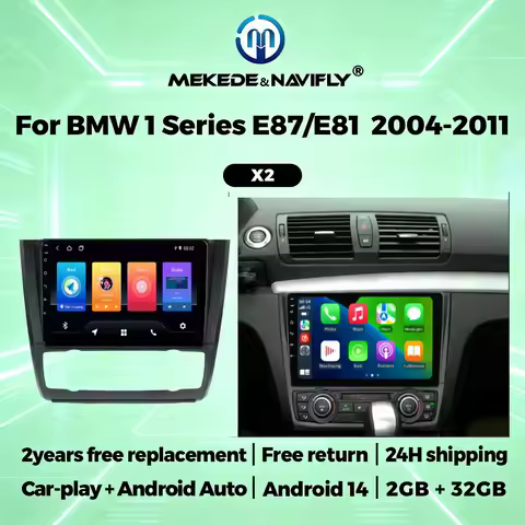 2 Din Car Play Android Auto For BMW 1-Series E88 E82 E81 E87 2004-2011 Car Radio Multimedia Stereo P