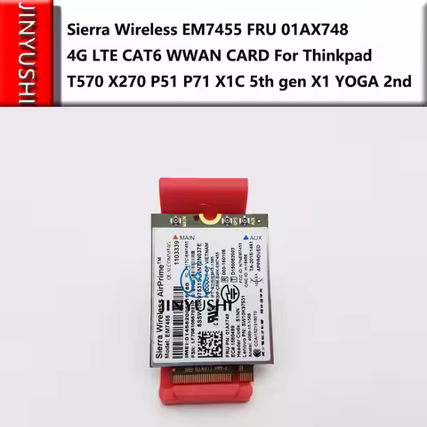EM7455 FRU 01AX748 4G LTE CAT6 for Thinkpad 2017 X1 carbon 5th X1 YOGA 2nd X270 T470 T470S T470P T57