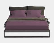 Day Care 500TC Super Soft Elegant Colors Fitted Bedsheet 100% Egyptian Cotton Plum - Double Bed Size