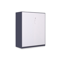 簡約落地文件柜 - 1090高鐵門| 對開玻璃門矮櫃 | 辦公室資料文件儲物櫃