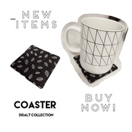 coaster fabric coaster alas cawan mug