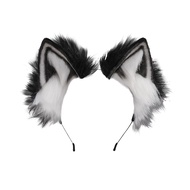 Animal Cosplay Ears Hairband Handmade Faux Plush Cat Fox Wolf Dog Ears