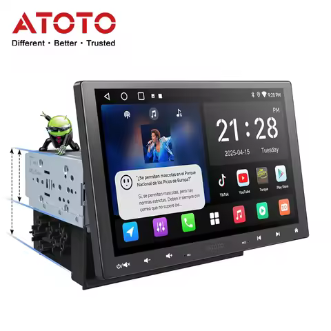 ATOTO A5LG110T Android Car Radio 10 inches Adaptable to 1DIN/2DIN, Floating Screen, CarPlay and Andr