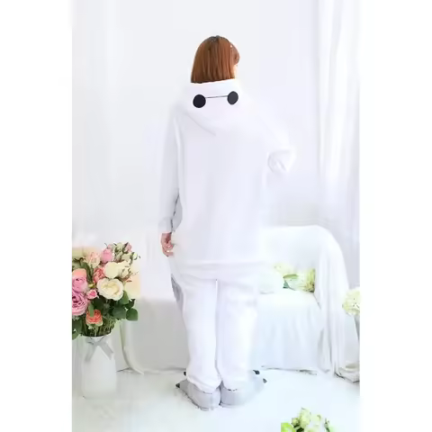 ♥AA Kigurumi Big Hero Baymax Pajamas Cosplay Costumes Adult Onesie for Women or Men Halloween Christ