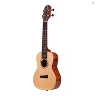 Hanknn MG500 Professional 26 Inch Tenor Ukulele Ukelele Spruce Topboard Specular Varnish Surface with Gig Bag Uke Strap Strings Cleaning Cloth Capo Tuner 3pcs Celluloid Picks