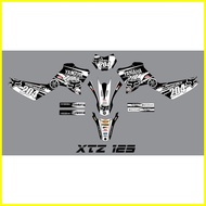 ♞XTZ125 DECALS BLACK & WHITE