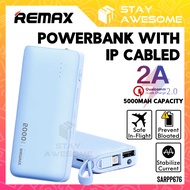REMAX Mini Portable PD 2.1A Small Compact Powerbank 5000mAh With Built In Cabled Flight Approved Kecil SARPP676