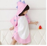 KidsLand - 兒童連帽浴巾速乾浴袍 可愛動物造型 適合男孩女孩