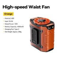 Essager 100 Wind Speeds Waist Mounted High-Speed Fan With 4000mAh Large Capacity Battery And Long Ba