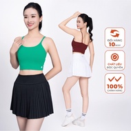 Women's Gym Shirt, Yoga Shirt, 2-String Shirt with Removable Pad Livan Sport LM24N01F103