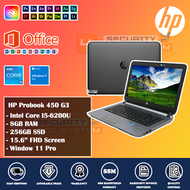 [REFURBISHED LAPTOP] HP Probook 450 G3 | I5-6th Gen | 8GB Ram | 256GB SSD | Window 11