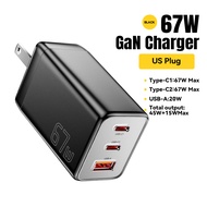 Essager 67W GaN เครื่องชาร์จ USBA Type C ชาร์จเร็ว QC PD ชนิด USB ชาร์จ USB เร็วสุดๆที่ชาร์จสำหรับไอ