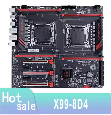 X99 dual CPU LGA 2011-3 supports Xeon E5 V3 V4 CPU DDR4 memory eight channels Dual 2.5G network card